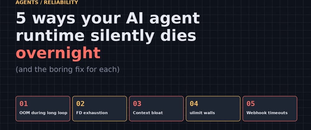 5 ways your AI agent runtime silently dies overnight (and the boring fix for each)