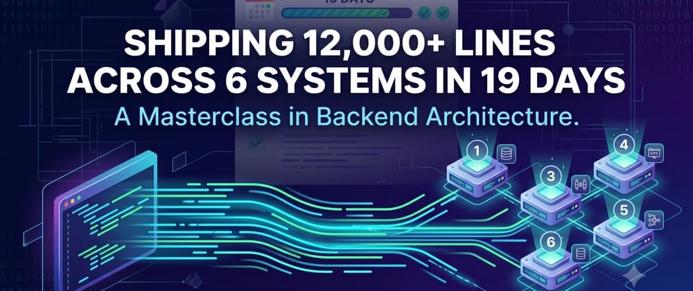 Shipping 12,000+ Lines Across 6 Systems in 19 Days: A Masterclass in Backend Architecture.