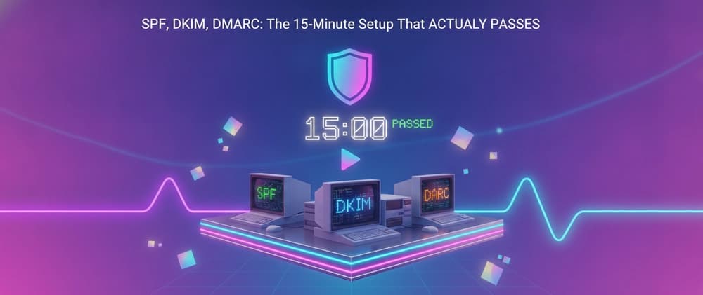 SPF, DKIM, DMARC: the 15-minute setup that actually passes