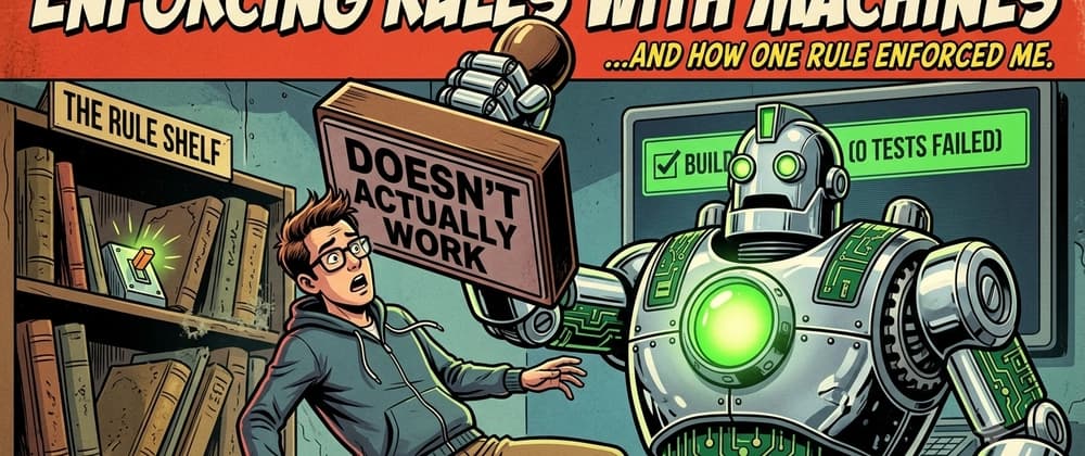 I wrote an article about enforcing rules with machines. Two days later one of the rules enforced me