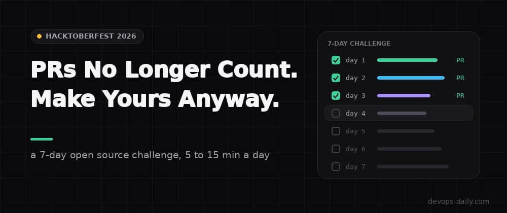 Hacktoberfest 2026 Stopped Counting PRs. Make Your First Ones Anyway, One a Day