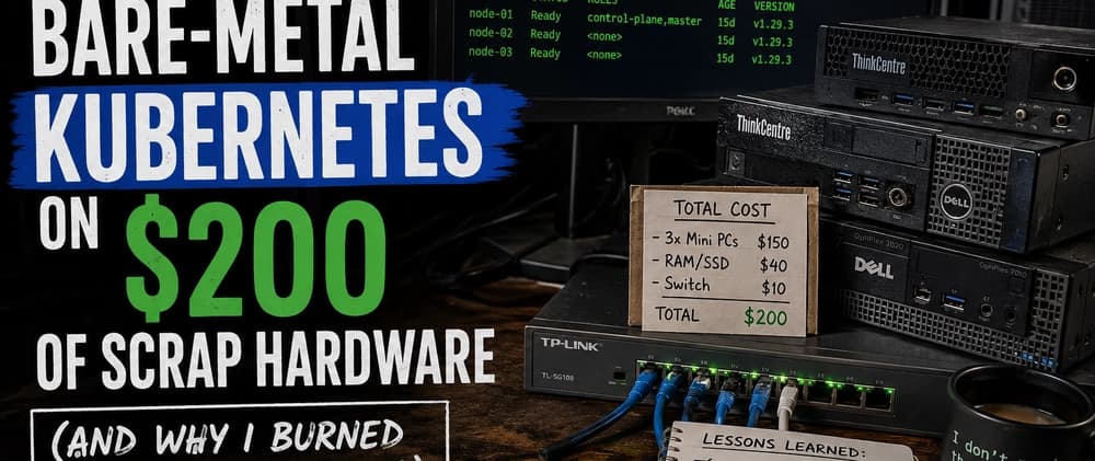 I Run Bare-Metal Kubernetes on $200 of Scrap Hardware (And Why I Burned 3 SD Cards Learning)
