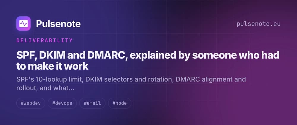 SPF, DKIM and DMARC, explained by someone who had to make it work