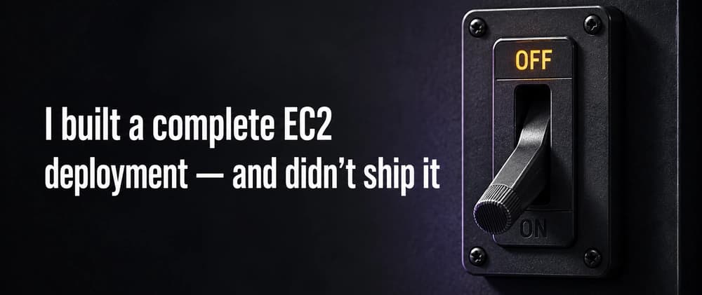 I built a complete EC2 deployment — and didn't ship it