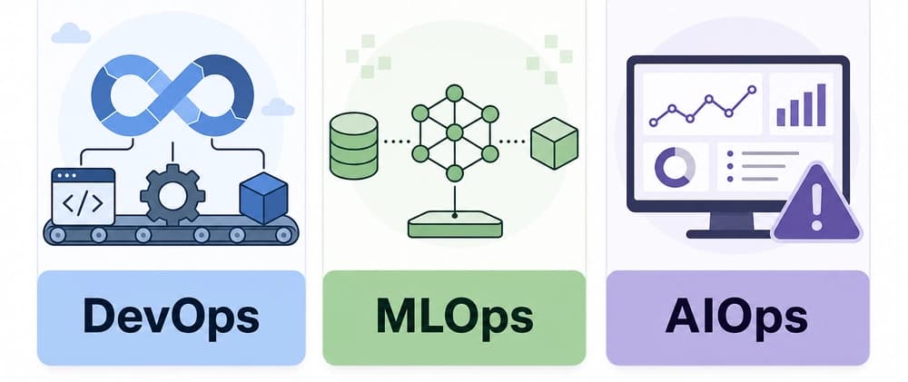 DevOps vs MLOps vs AIOps: What Changes, What Stays, and a Simple Roadmap to Get Started