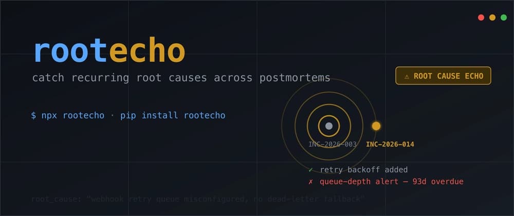 The same root cause keeps coming back because nobody tracks it. I built a zero-dep CLI that does.