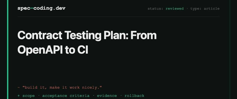 Your OpenAPI Spec Is Decoration Until CI Enforces It